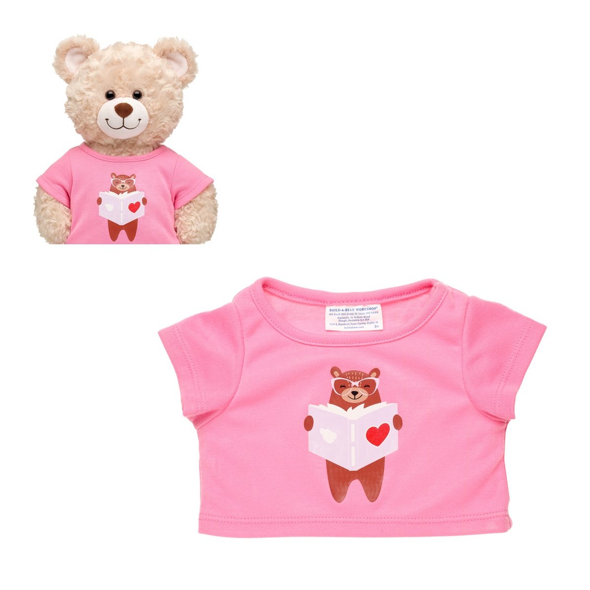 Polera Oso Lector Build-A-Bear